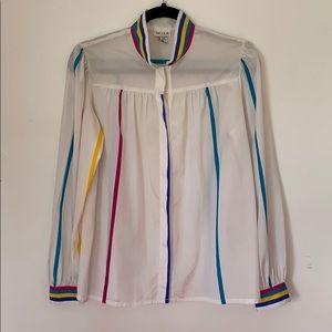 Vintage rainbow collar shirt